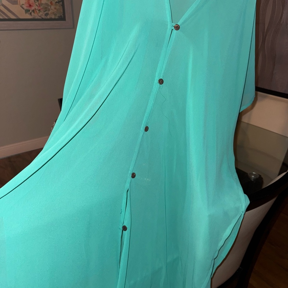 India Boutique Teal V-Neck Dress